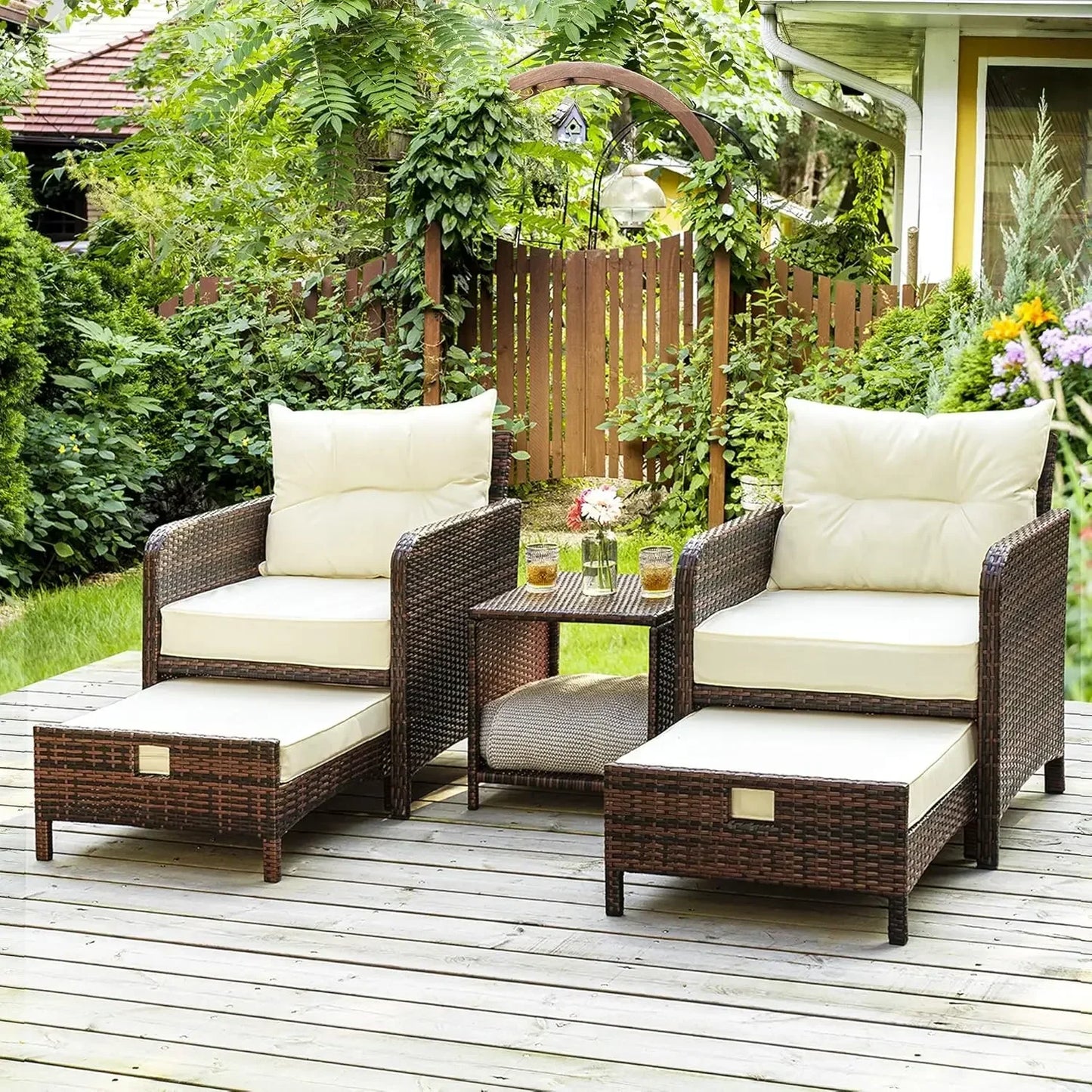 Wicker Patio Furniture Set Outdoor