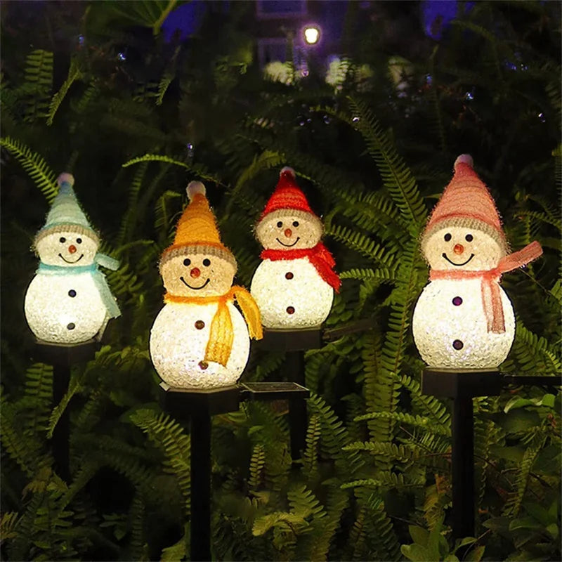 LED Snowman Solar Garden Light Outdoor