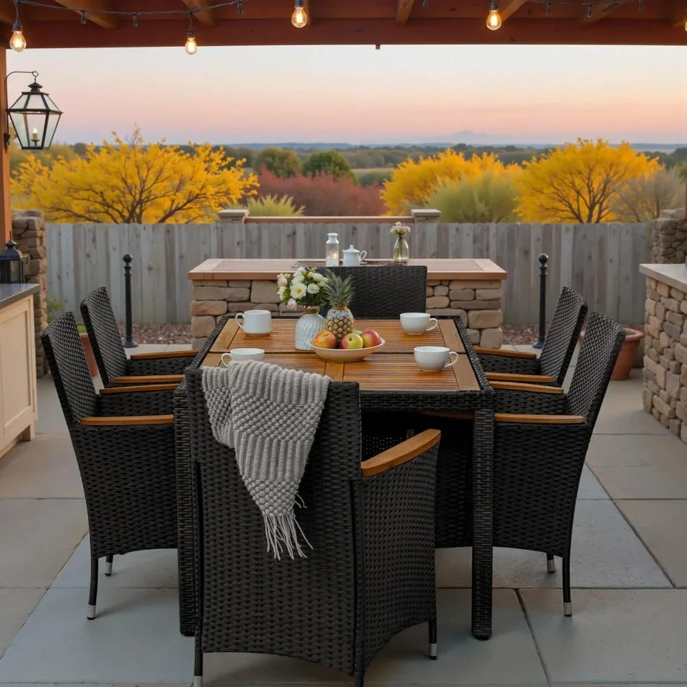 7 Piece Outdoor Patio Dining Set