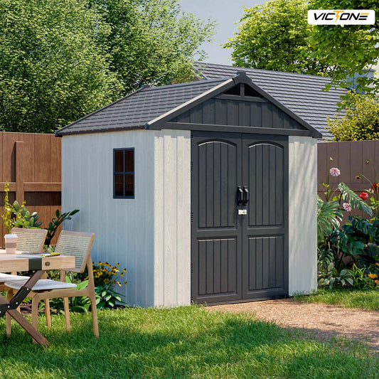 Plastic Outdoor Storage Shed with Floor
