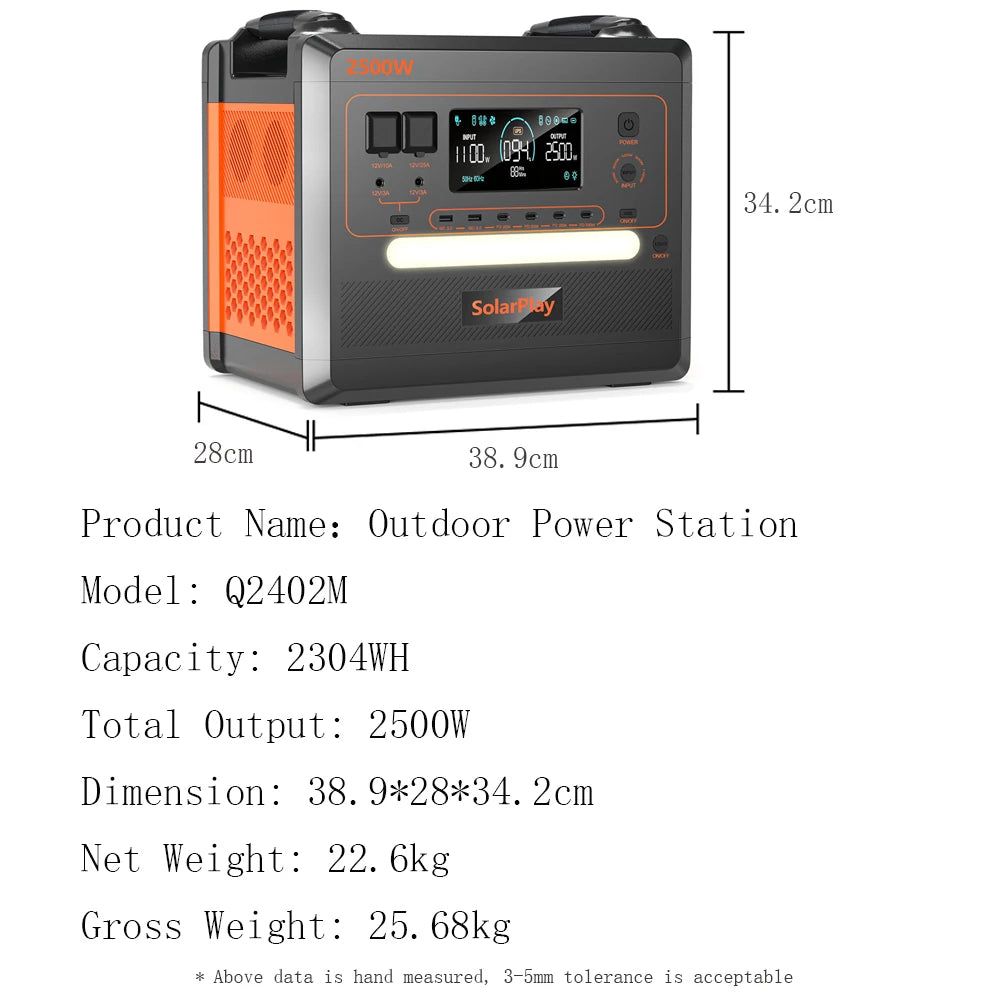 SOLARPLAY Q2501 Q2402M Portable Power Station