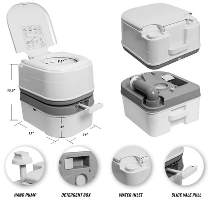 Portable Toilet Camping Potty with Tissue Storage