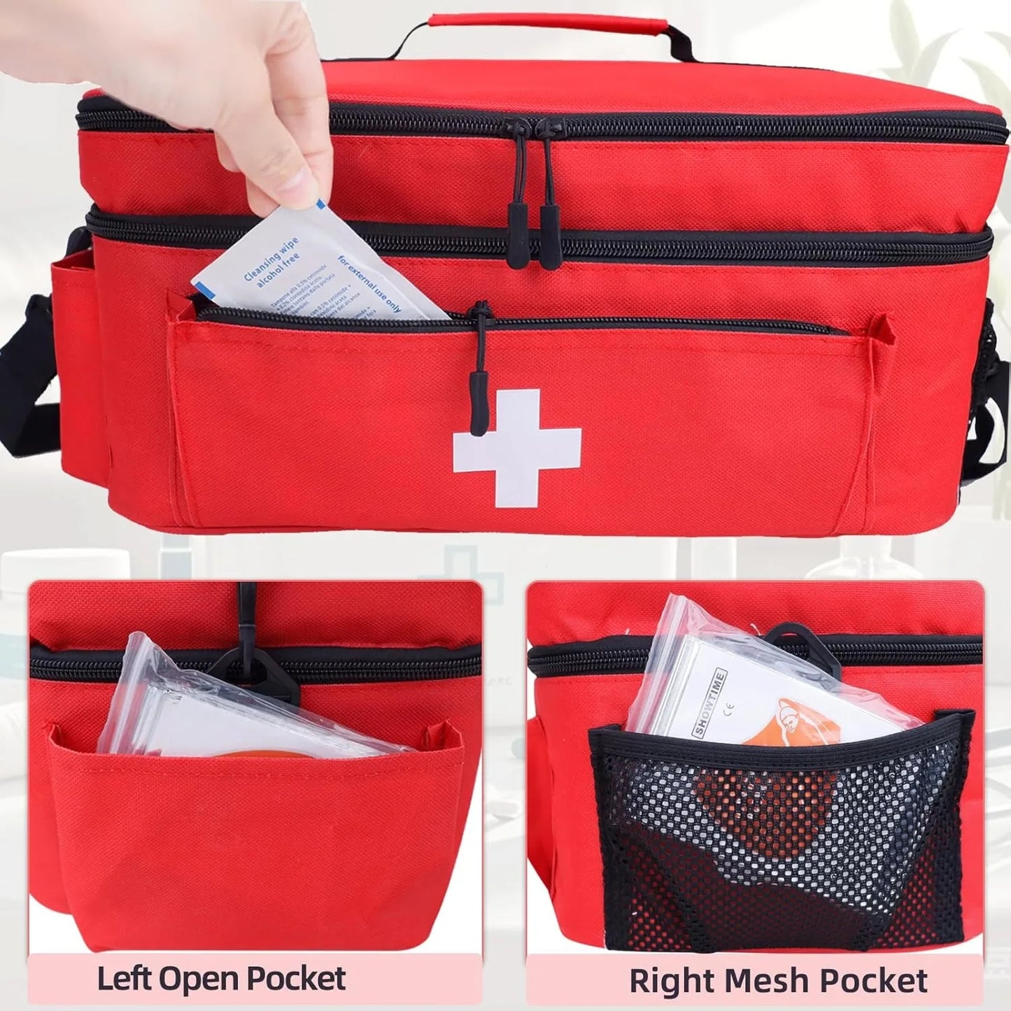 Empty First Aid Bag Medical Storage Bag