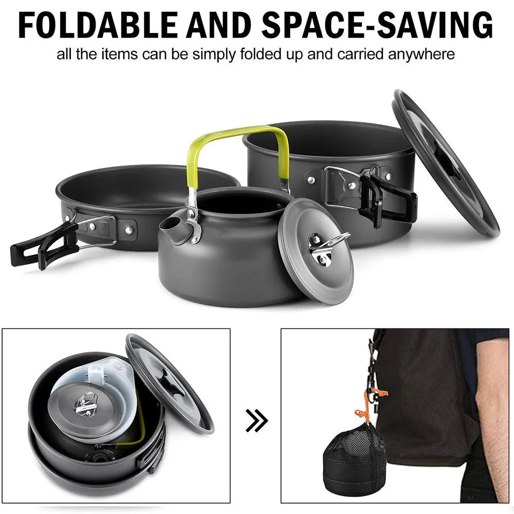 Outdoor camping cookware set