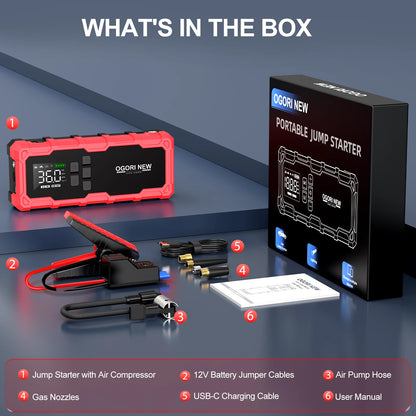 Car Jump Starter  Pump Air Compressor