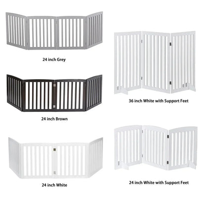 3/4 Panels 24/36'' Dog Gate Safety Barrier