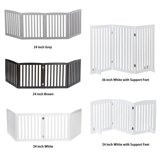 3/4 Panels 24/36'' Dog Gate Safety Barrier