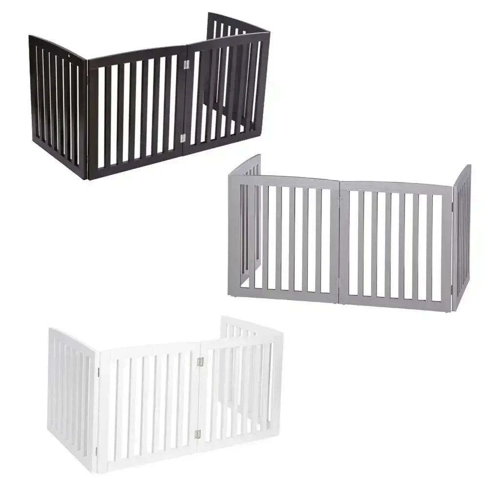 3/4 Panels 24/36'' Dog Gate Safety Barrier