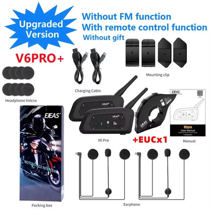 Motorcycle Bluetooth Helmet Headset Intercom