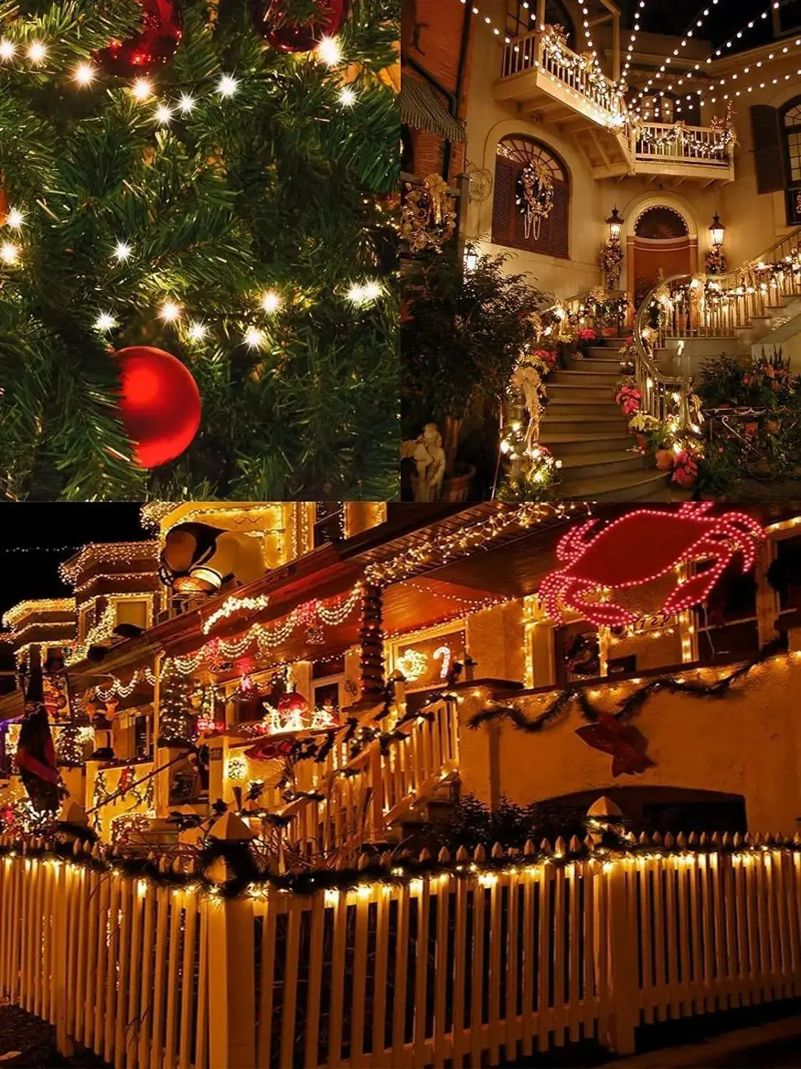 300LED Solar Christmas Lights Outdoor Waterproof