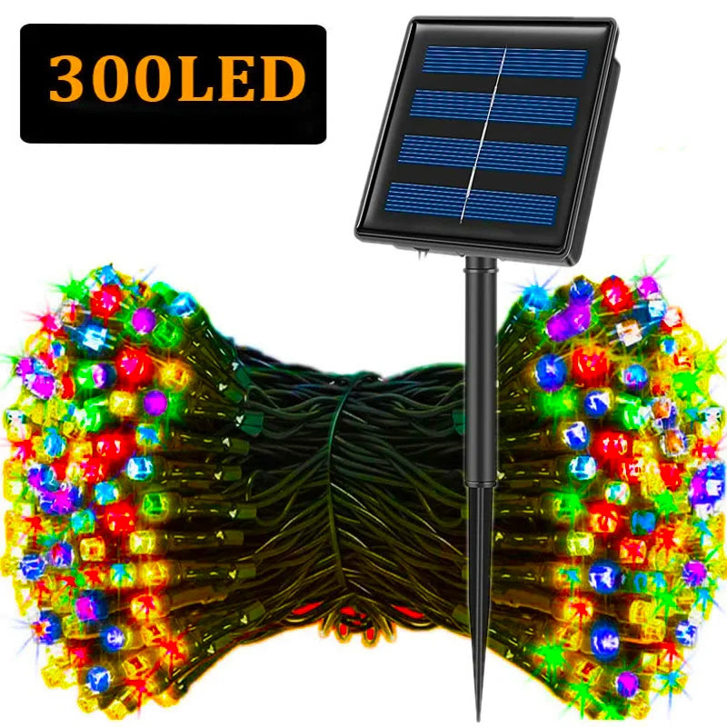 300LED Solar Christmas Lights Outdoor Waterproof