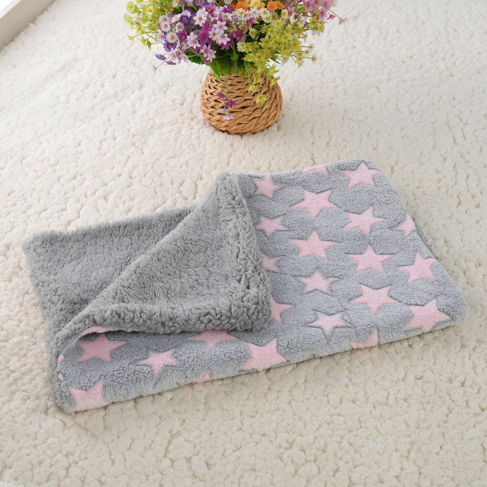Soft Coral Fleece Pet Blanket