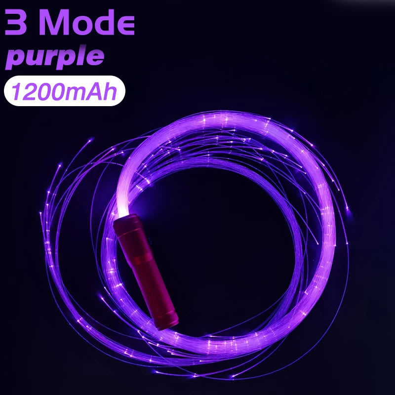 2023 LED Fiber Optic Whip USB Rechargeable