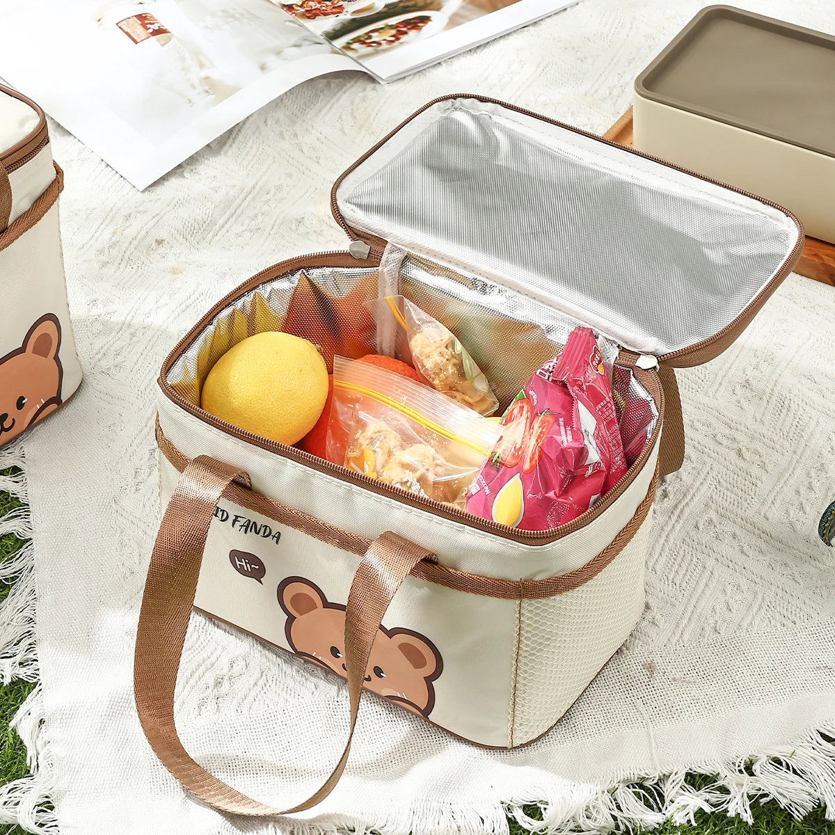 WORTHBUY Cute Thermal Lunch Box Bag