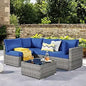 11 Piece Outdoor Patio Furniture Set with firepit