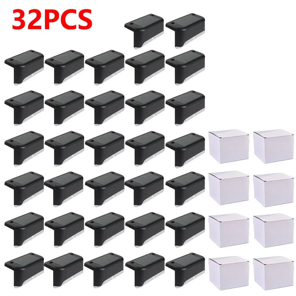 Warm White LED Solar Step Lamp