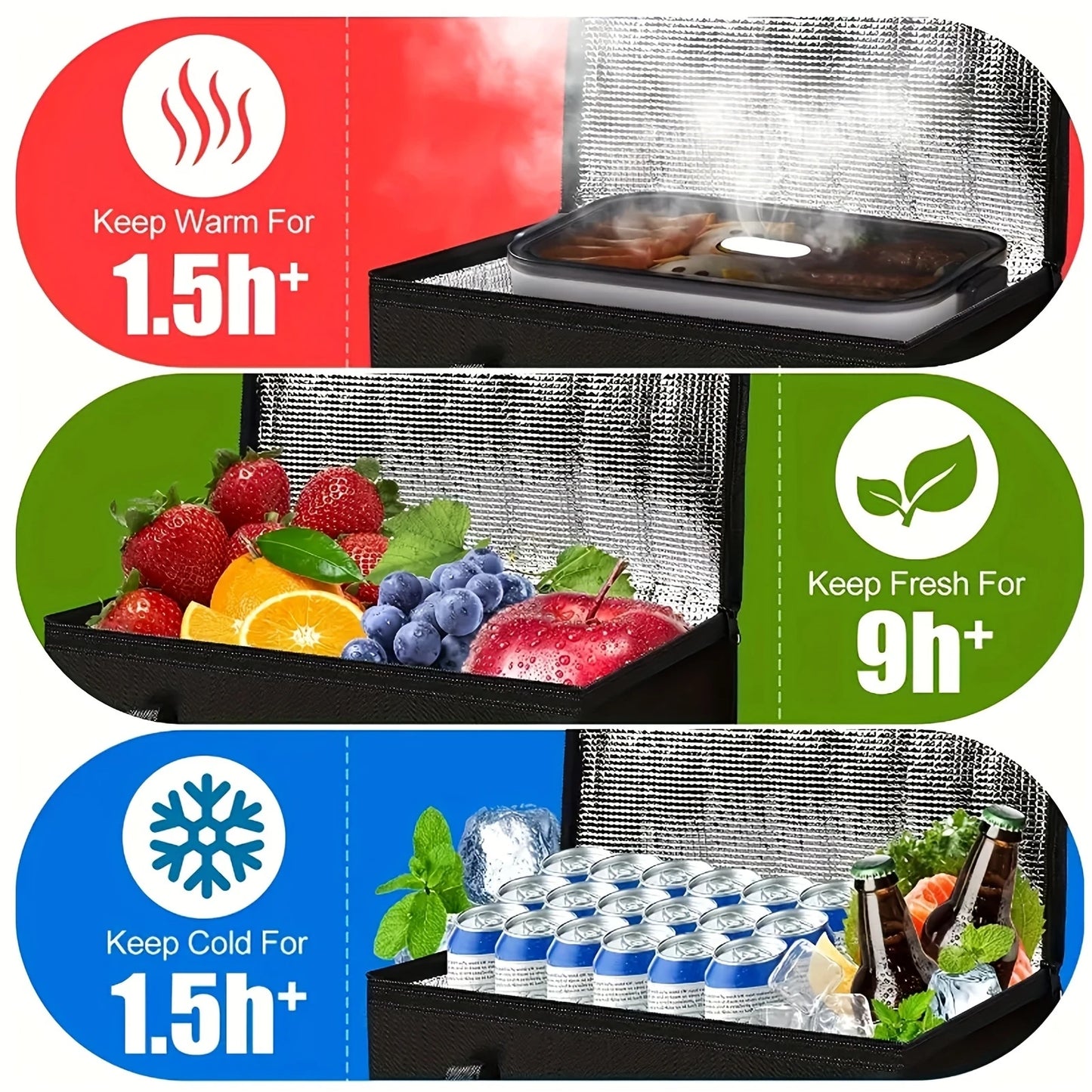 Large Capacity Insulated Grocery Bags