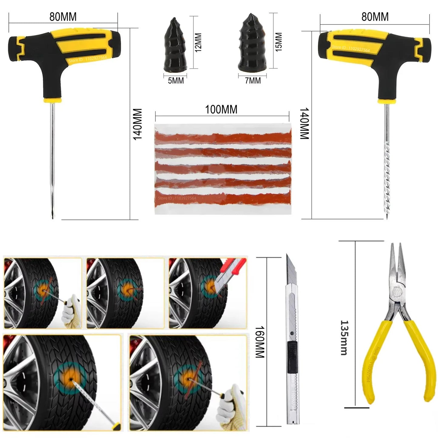 ZFOUEK Car Tire Repair Kit