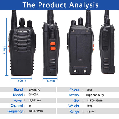 Walkie Talkie Dual Band Portable Long Range