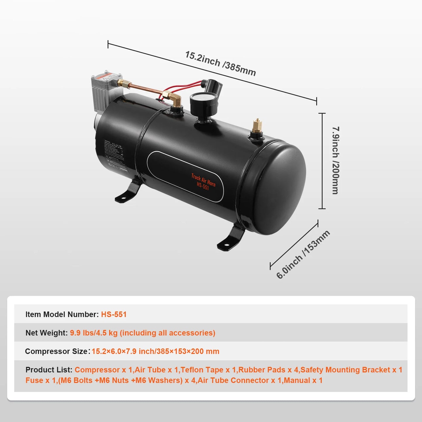 SucceBuy 12V Air Compressor with Tank