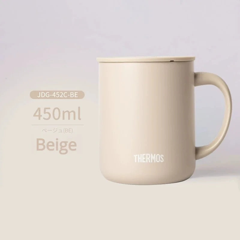 THERMOS Mug 450ml Handle Mug, Keep Cold & Keep Hot Stainless Steel Thermos, Leakproof Coffee Mug & Milk Cup for Office,BPA Free
