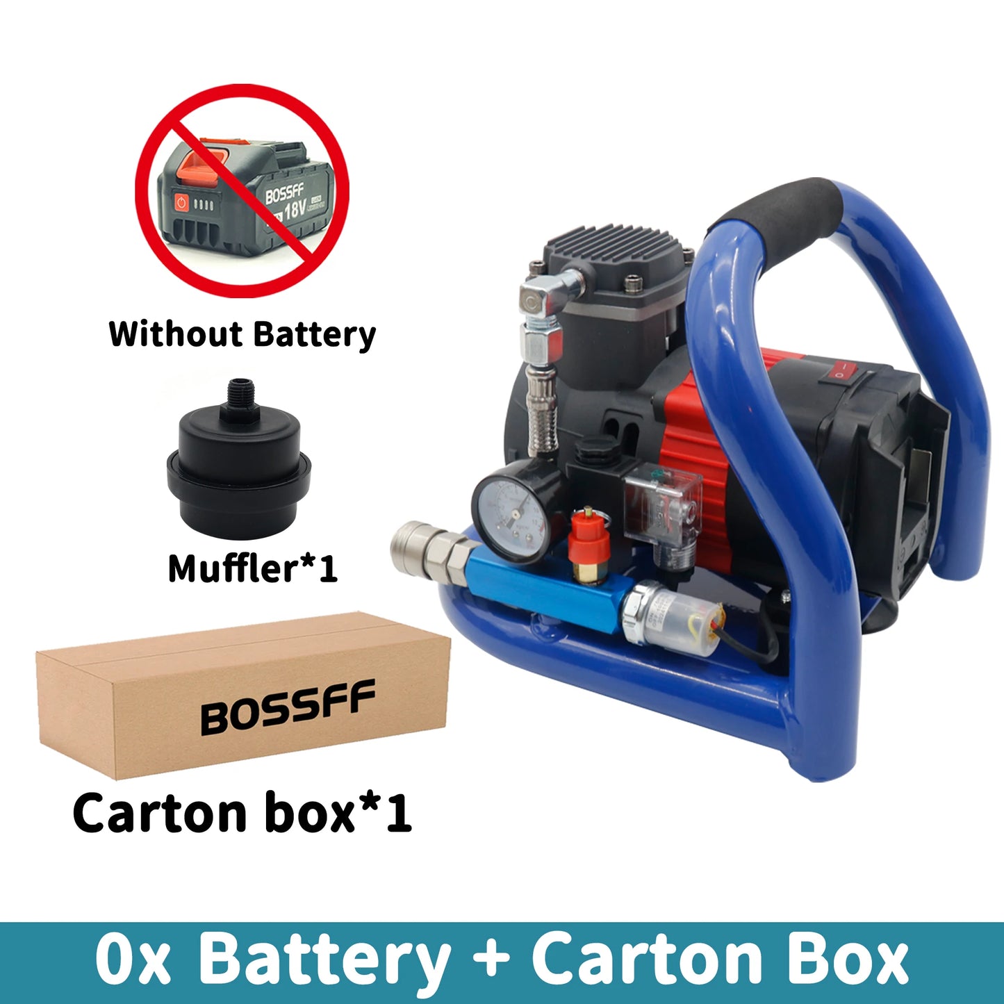 21V Portable Air Compressor with Pressure Gauge