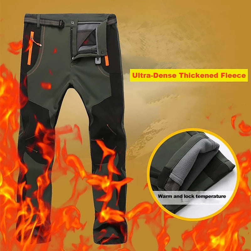 Women Winter Fleece Pants  Waterproof Hiking Pants Outdoor Ca