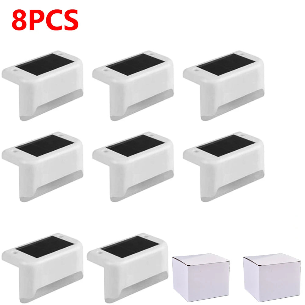 Warm White LED Solar Step Lamp