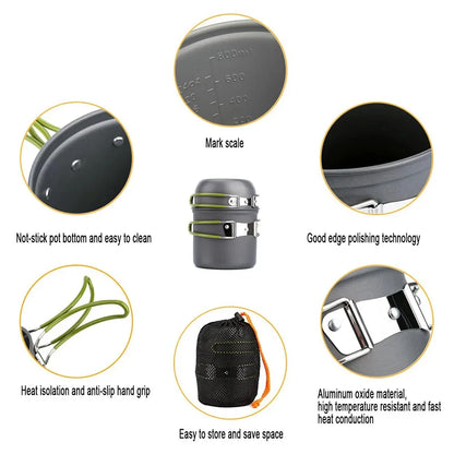 Camping Cookware Mess Kit Ultralight
