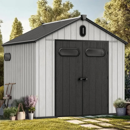 Outdoor Resin Storage Shed with Floor