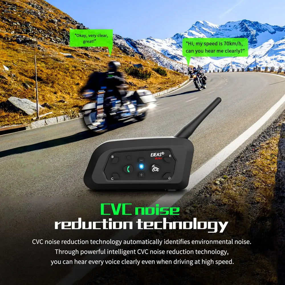 Motorcycle Bluetooth Helmet Headset Intercom