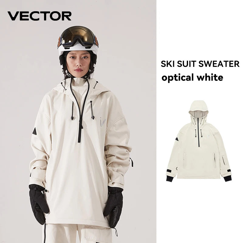 Men Women Solid Color Ski Jacket