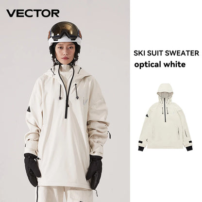 Men Women Solid Color Ski Jacket