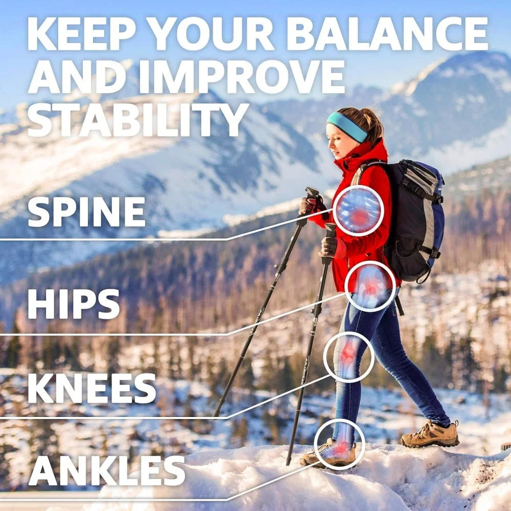 2PCS Ultralight Foldable Trekking Poles