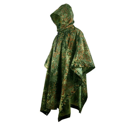 Camouflage Packable Rain Jacket Cover Army RainWear
