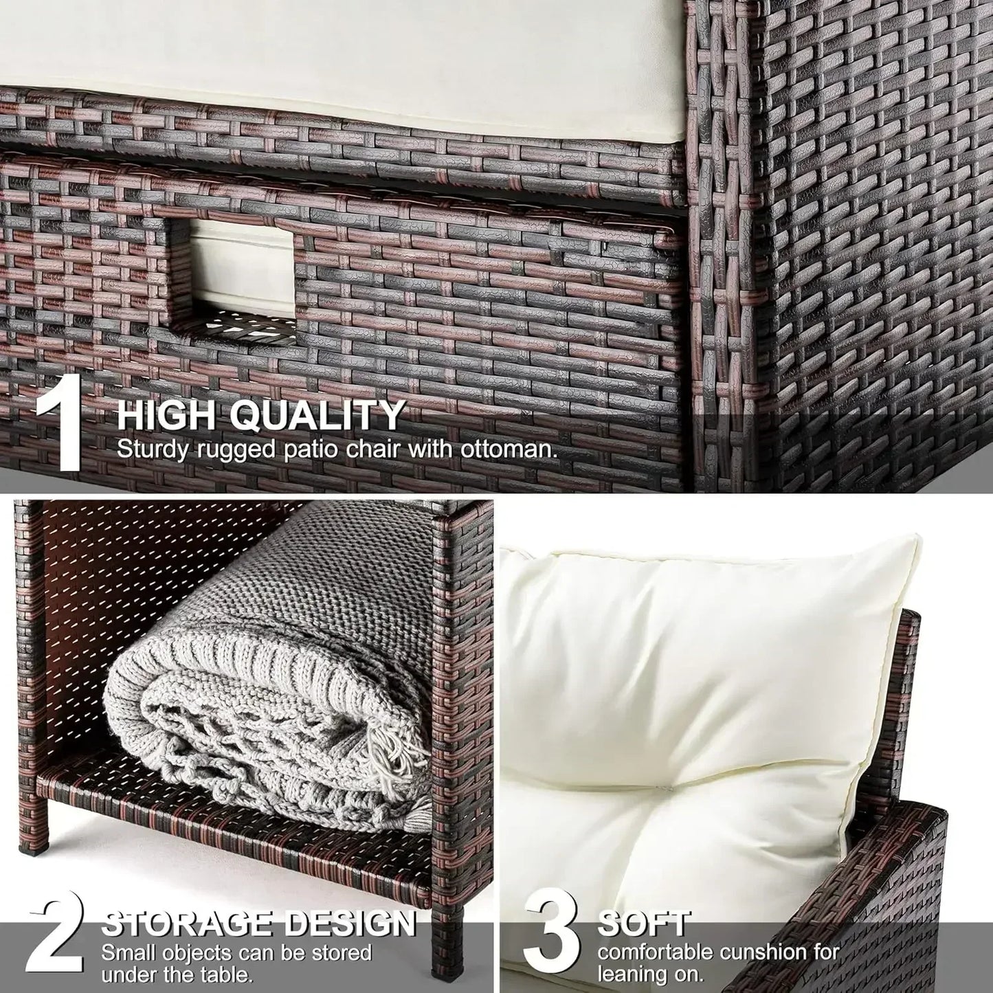 Wicker Patio Furniture Set Outdoor