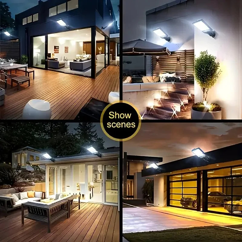 4 pc Solar Outdoor LED Wall Light