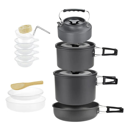 Camping Cookware Set for 1-7 Persons