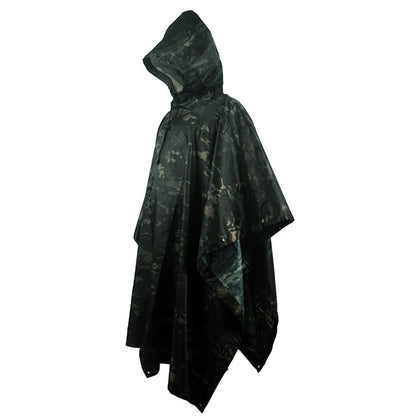 Camouflage Packable Rain Jacket Cover Army RainWear