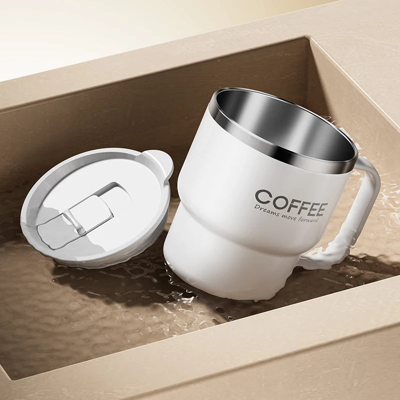 400ML Double Layer Coffee Mug 304 Stainless Steel Sealed Drinking Cup For Cold And Hot Water Insulated Milk Coffee Cup Drinkware