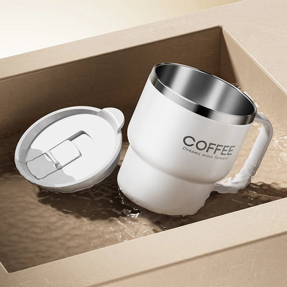 400ML Double Layer Coffee Mug 304 Stainless Steel Sealed Drinking Cup For Cold And Hot Water Insulated Milk Coffee Cup Drinkware