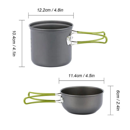 Camping Cookware Mess Kit Ultralight