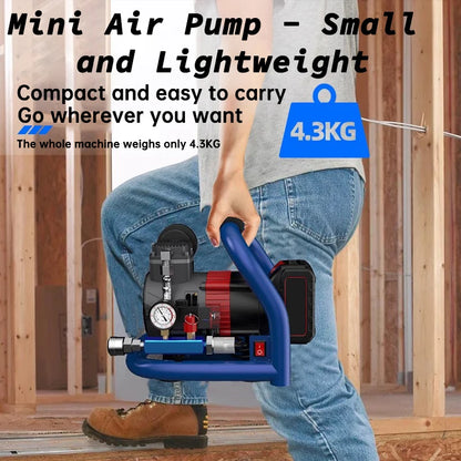 21V Portable Air Compressor with Pressure Gauge