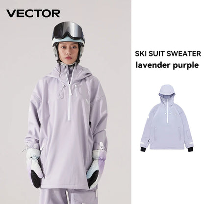Men Women Solid Color Ski Jacket