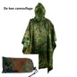 Camouflage Folding Raincoat for Hiking Portable Tactics Poncho Men Waterproof Tourism Packable Rain Jacket Cover  RainWear ﻿