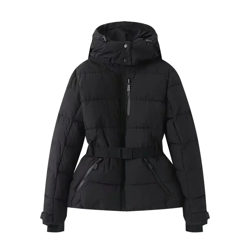 Women's winter hooded down jacket