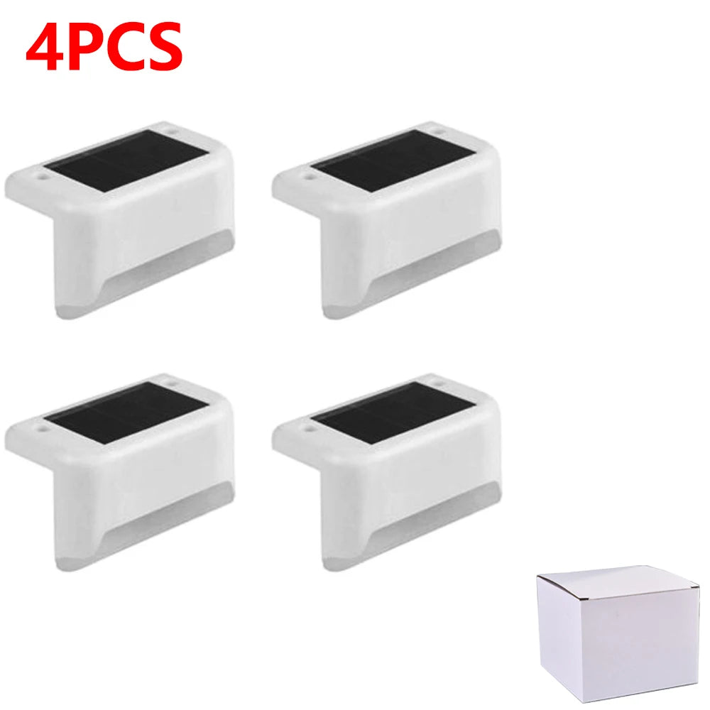 Warm White LED Solar Step Lamp