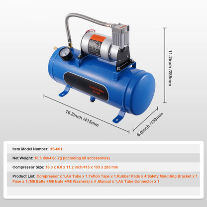 SucceBuy 12V Air Compressor with Tank