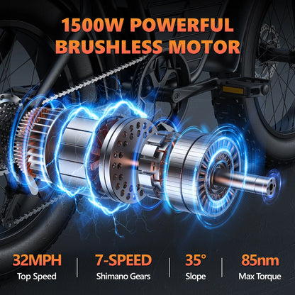 Kickwey K7 Adult Electric Bicycle 1500w 48V