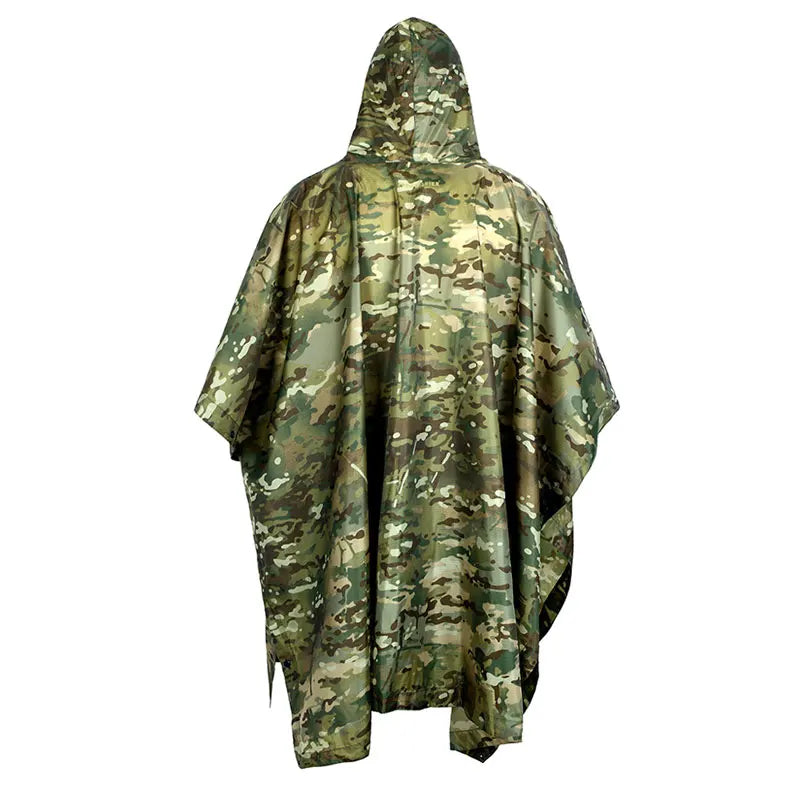 Camouflage Packable Rain Jacket Cover Army RainWear